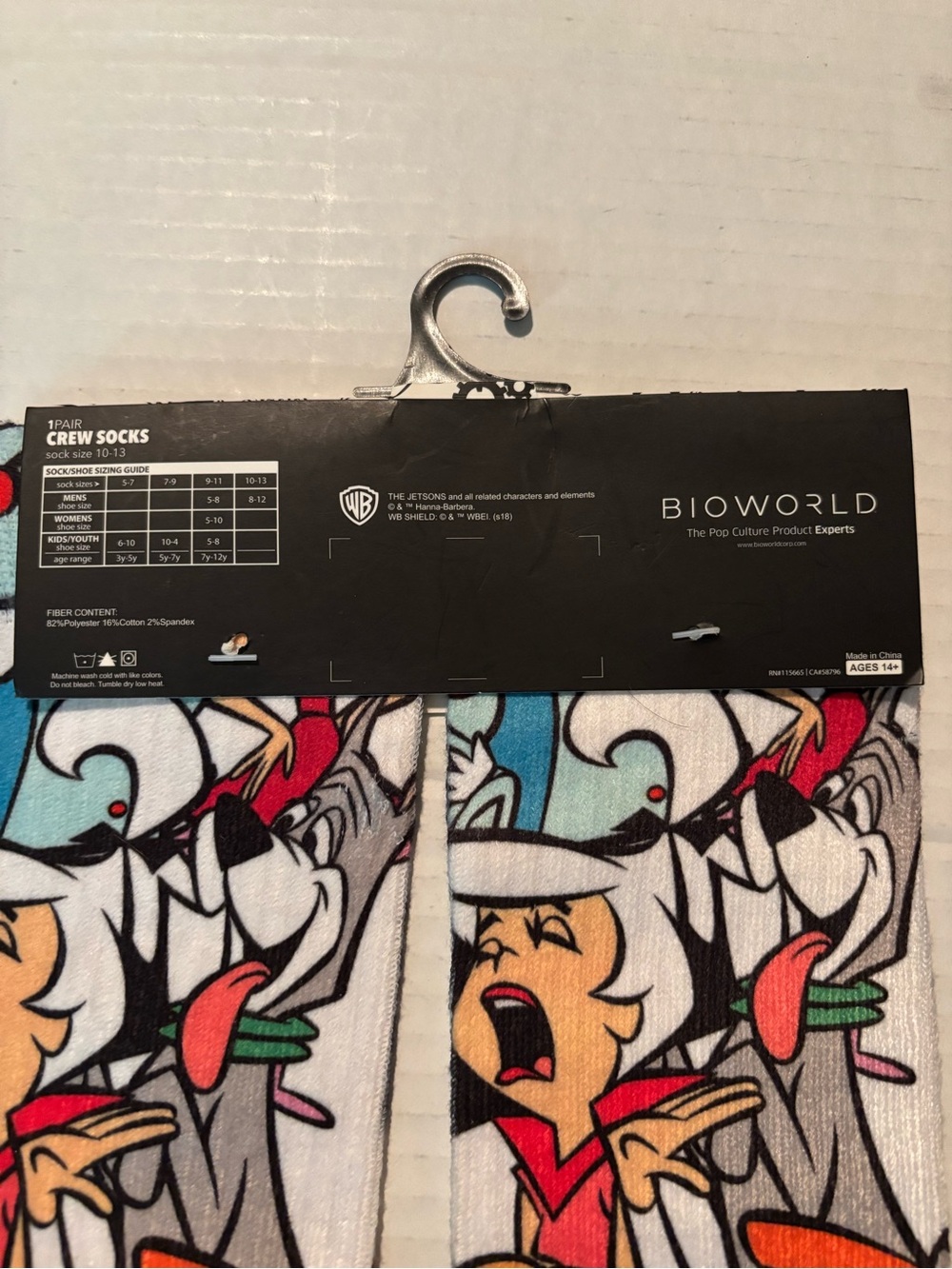BIOWORLD x The Jetson Men’s Crew Socks SZ XL (10-13) NWT - Picture 2 of 4